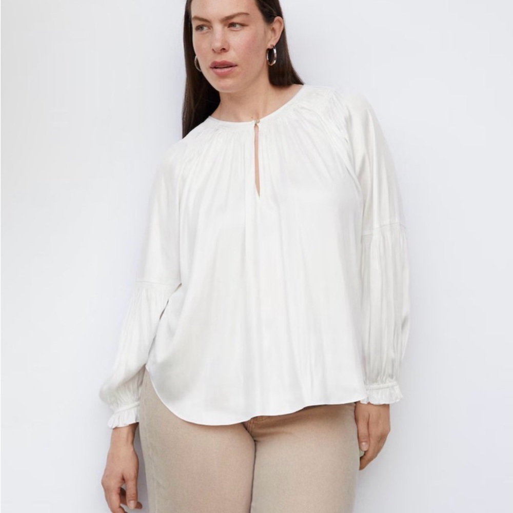 Mango White Blouse
